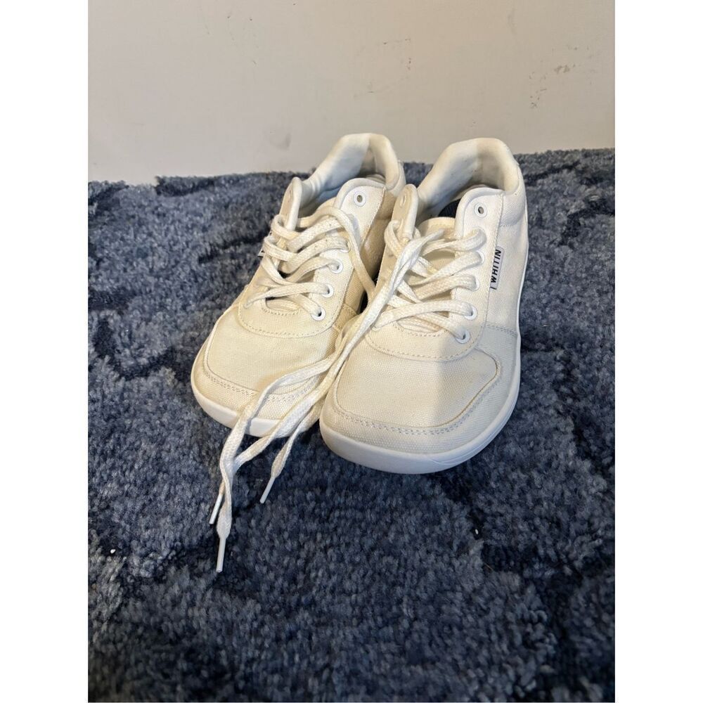 Whitin Women's Size 38 US 8 White Casual Fashion Sneakers Shoes Lace Up